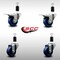 Service Caster 3'' SS Solid Poly Swivel 1-3/8'' Expanding Stem Caster Set 2 Total Lock Brakes, 4PK SCC-SSEXTTL20S314-SPUS-2-S-2-138 - alternate 5